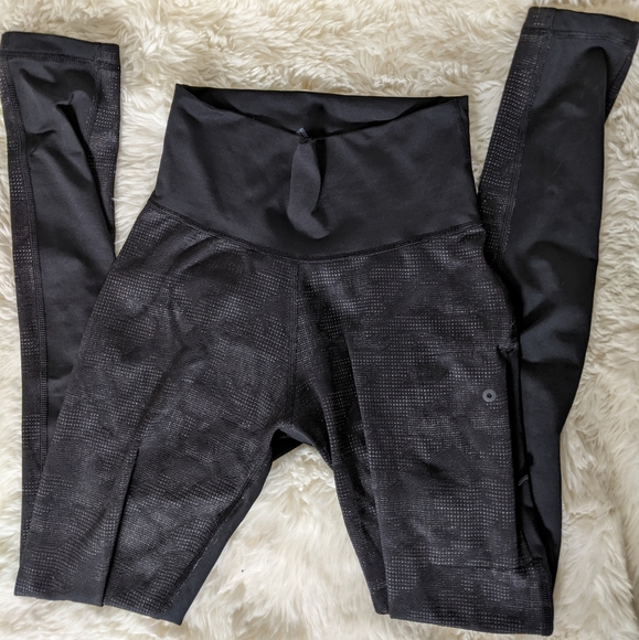 LNC Adidas woven sweat-wicking high waist leggings, breathable, grey & black, xs - Picture 1 of 8